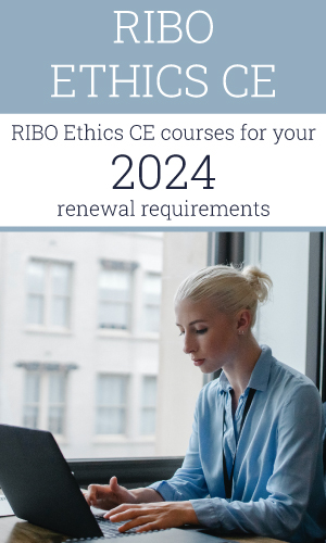 RIBO Ethics CE courses for your 2023 renewal requirements